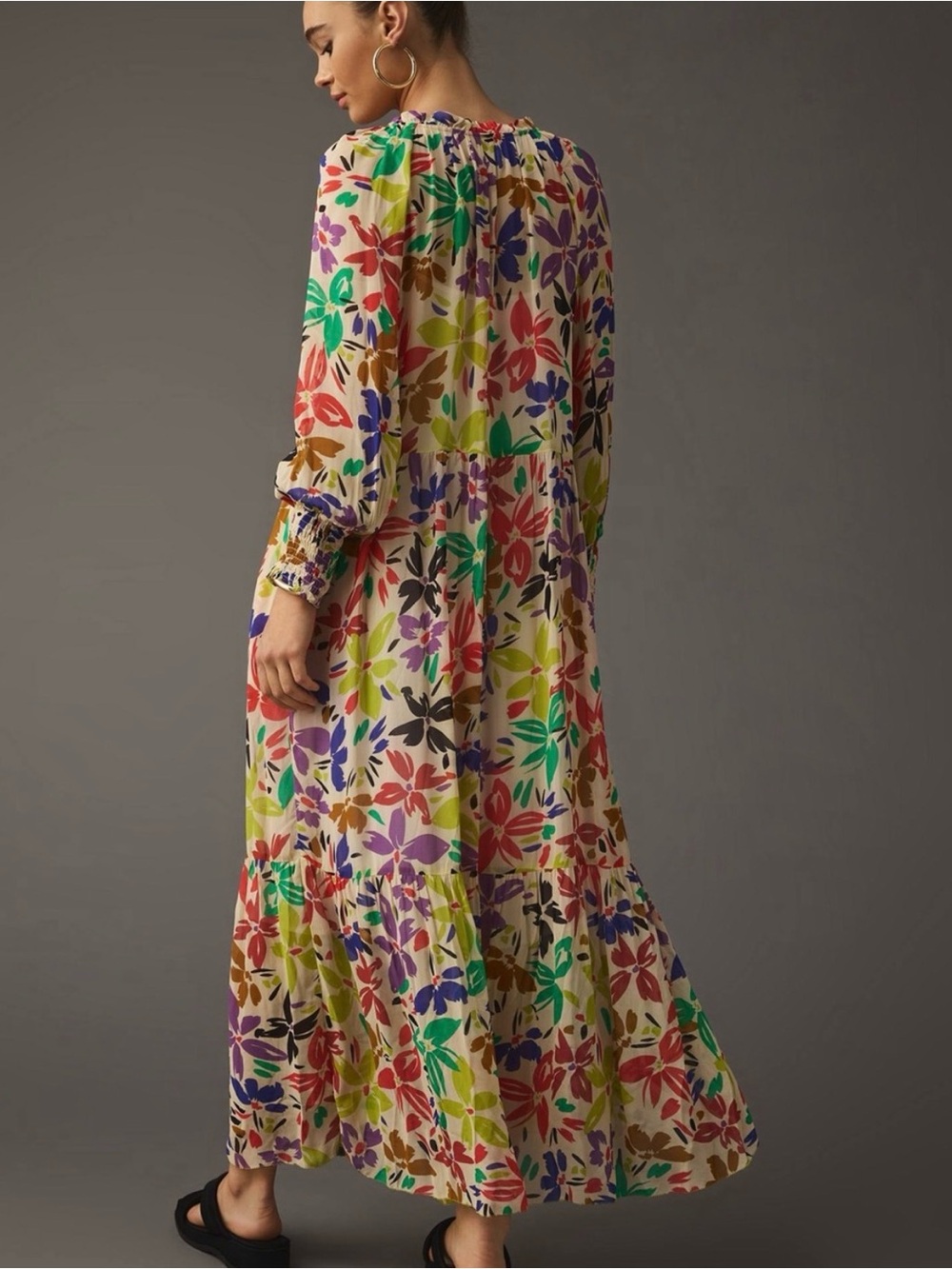 Anthropologie Velvet by Graham & Spencer Serena Floral Maxi Dress Small Boho - Picture 10 of 10